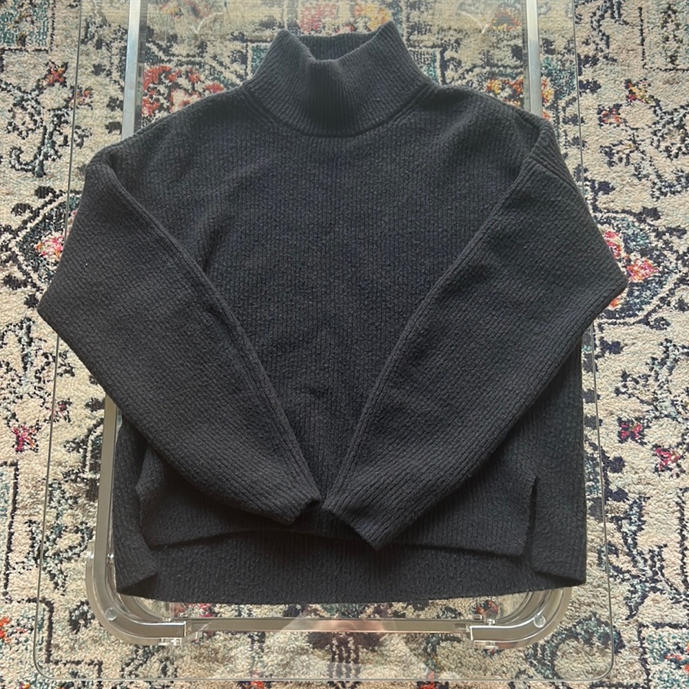 Abercrombie black mock neck sweater, size medium